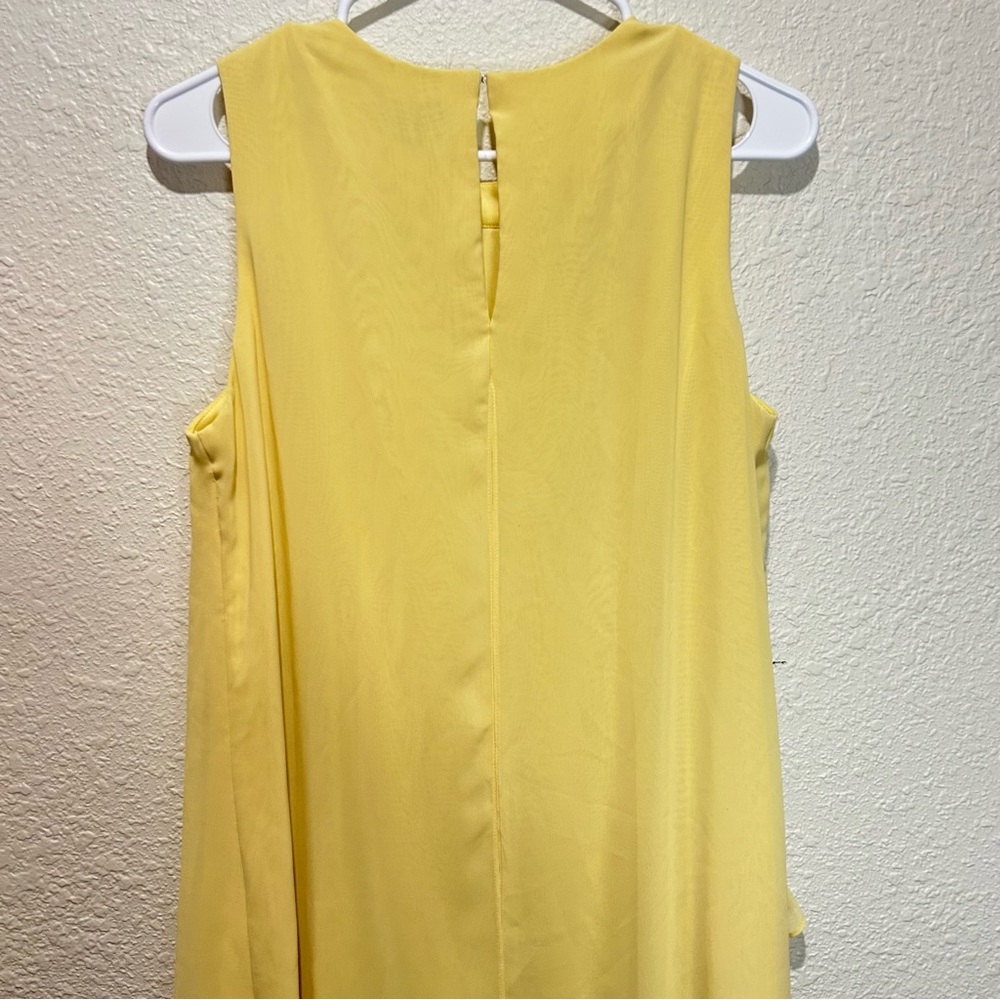 SLNY Yellow Sleeveless Dress Size 8 - Picture 5 of 9